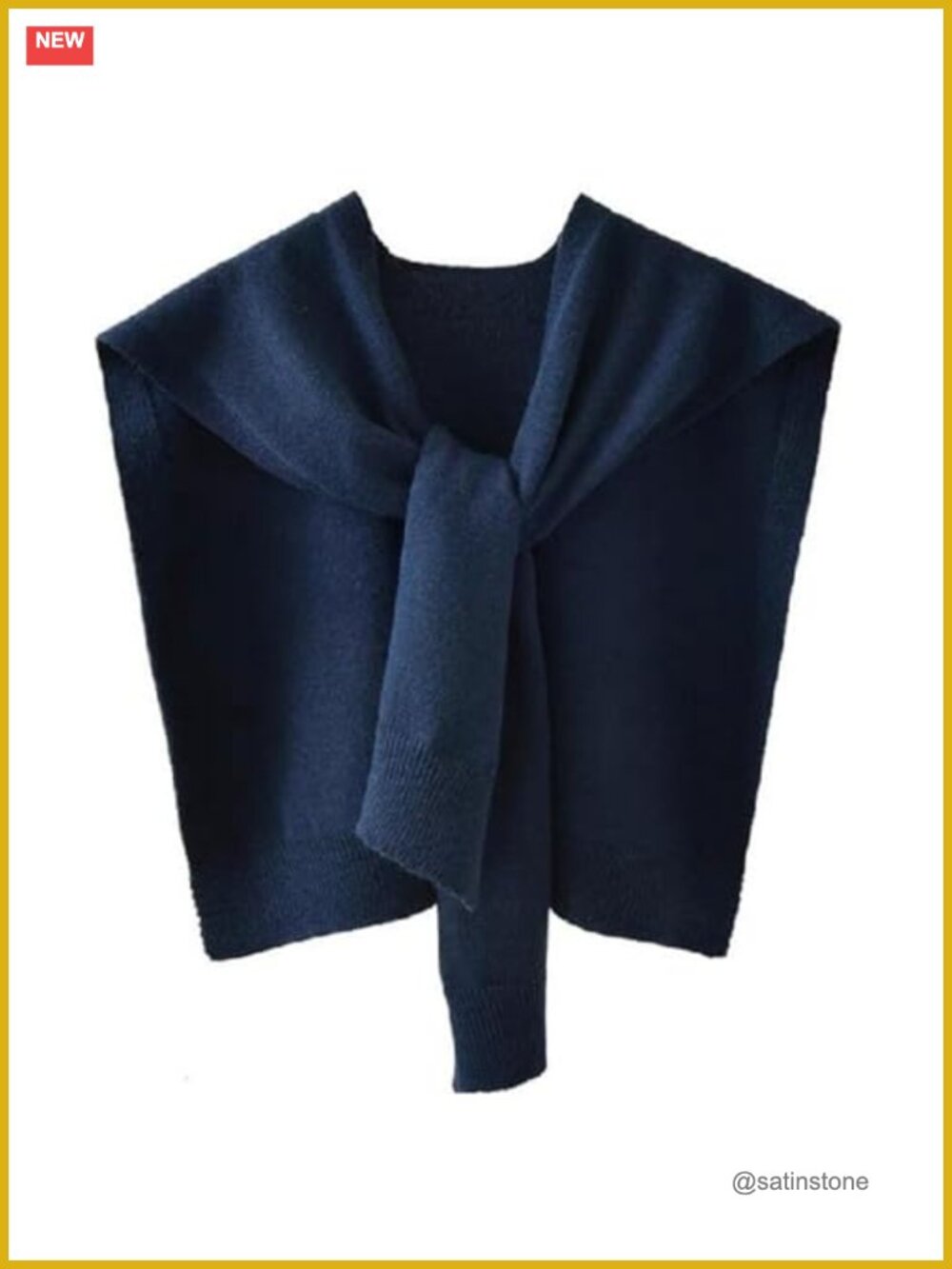 Knitted Knot Shawl Wrap Sweater Cape for Women